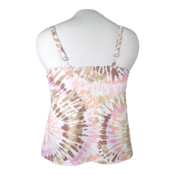 Lands End Tankini Swim Top Size 12 Square Neck Underwire Bra Swimsuit New - Picture 3 of 10